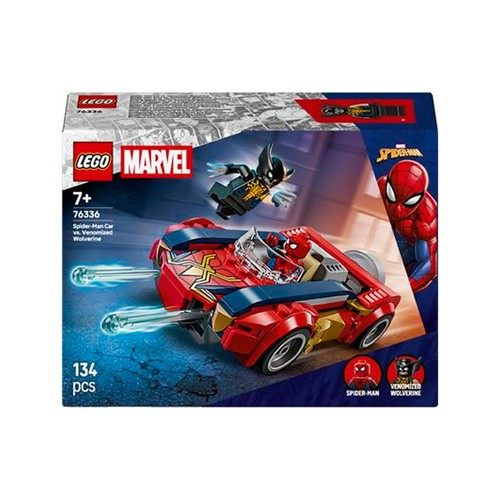 LEGO Super Heroes 76336 Coche de Spider-Man vs. Lobezno Venomizado