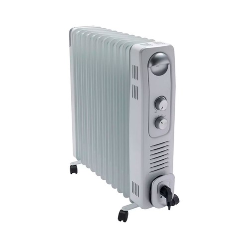 Radiador de aceite QILIVE Q.6258 blanco, 2500W, 4 niveles