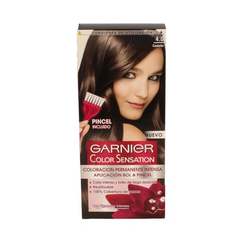 GARNIER Color sensation Tinte de pelo color castaño, tono 4.0.