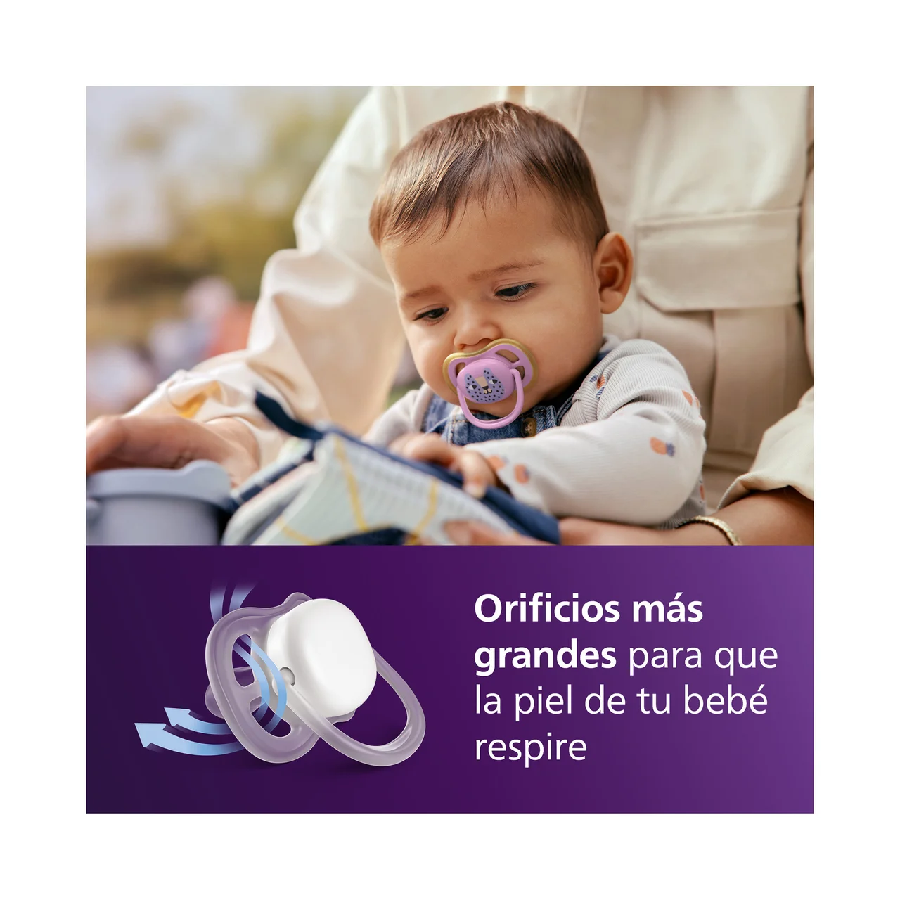 Ultra air de Philips Chupetes de 6 a 18 meses, con tetina con diseño ortodóntico 2 uds.