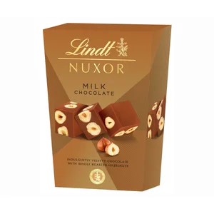 LINDT Bombones nuxor chocolate con leche 80 g.