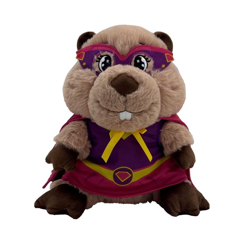 Peluche Castor Julia Superhero Chica 28 cm ONE, TWO FUN