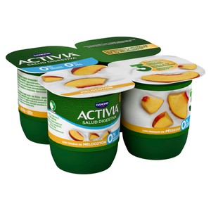 Activia Bífidus Desnatado (0% Materia Grasa) con Melocotón de Danone 4 X 120 G. 480 G