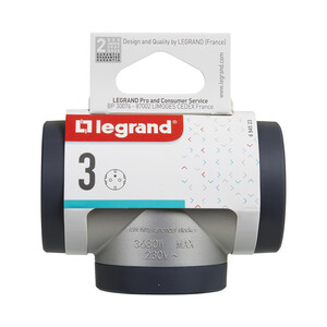 Imagen de Ladrón de enchufes 3 tomas, LEGRAND.