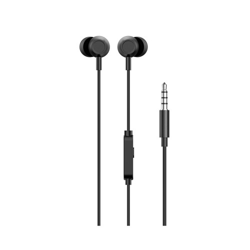 Auriculares Intrauriculares de botón QILIVE Q.1337, conector jack, con microfono, color negro