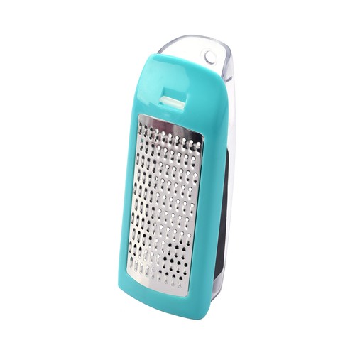 Rallador de acero inoxidable con recipiente de plástico, ACTUEL.