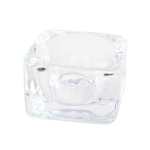 Posavelas de cristal, 5x5x3,2cm, ACTUEL.