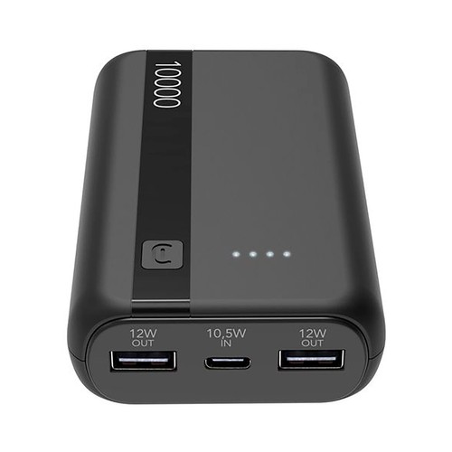 Batería portátil CELLULAR LINE Ión De Litio, color negro, 10.000 MAh.