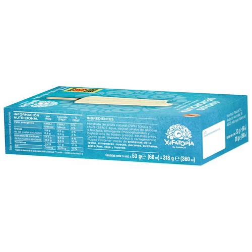 LA HORCHATERÍA DE PANACH Polo de sorbete con horchata de chufa de valencia 6 x 60 ml.
