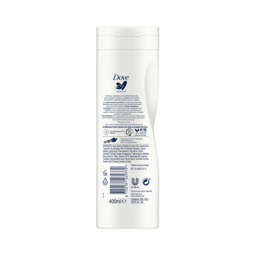 DOVE Body loveCrema coporal nutrición intensa, para pieles muy secas 400 ml.