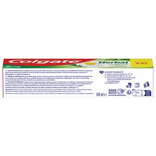 COLGATE Herbal original Pasta de dientes con flúor y extractos de plantas 100 ml.