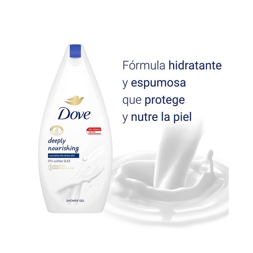 DOVE Gel para baño o ducha con acción hidratación profunda 2 x 450 ml.