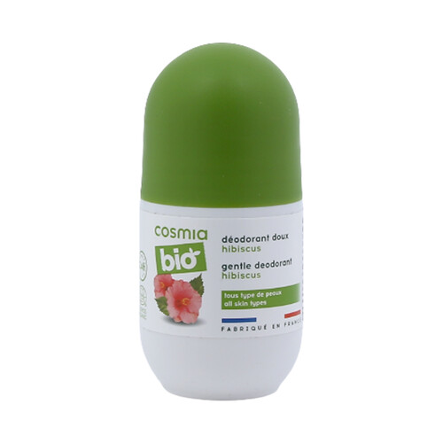 COSMIA Bio Desodorante roll on para mujer con extracto de Hibisco ecológico 50 ml.