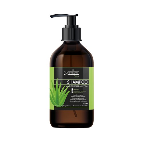 Champú con extracto de aloe vera especialmente indicado para cabellos castigados XEMSIUM Nature 500 ml.