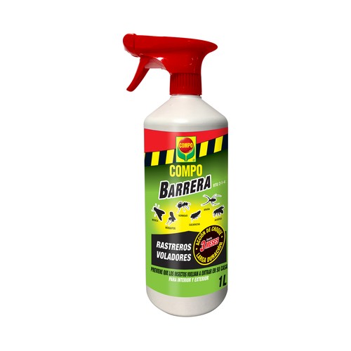 Spray anti insectos rastreros, voladores y ácaros, válido tanto para interiores como exteriores COMPO 1 litro