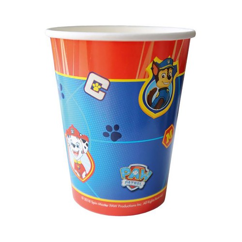 Set de 8 vasos de la Patrulla Canina de cartón, 250 ml, PATRULLA CANINA.