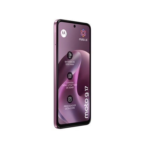 Smartphone MOTOROLA G17 Bordeaux, 4G, 256GB + 4GB Ram, pantalla 17cm (6,72")