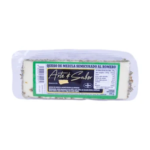 ARTE&SABOR Queso mezcla semicurado (vaca y cabra) al romero y tomillo 375 g.