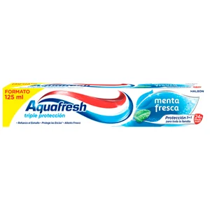 AQUAFRESH Pasta de dientes con triple protección y sabor a menta fresca 125 ml.