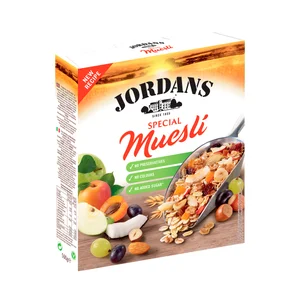 JORDANS Cereales muesli especial, sin conservantes ni azúcares añadidos 500 g.
