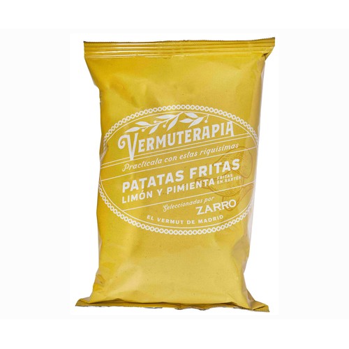 VERMUTERAPIA Patatas fritas de limón y pimienta 130 g.