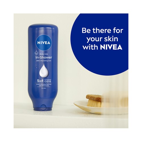 NIVEA Loción corporal bajo la ducha nutritiva, para pieles secas 400 ml.