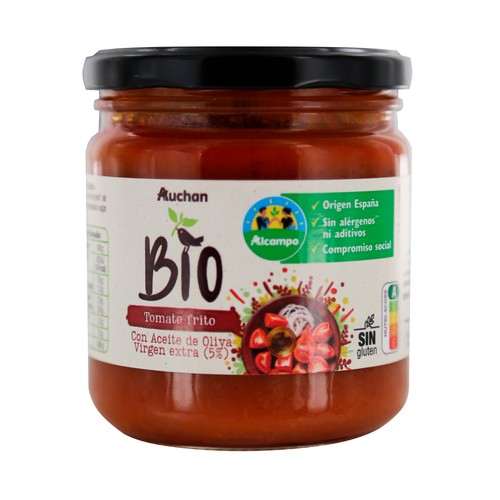 Tomate frito de temporada ecológico ALCAMPO PRODUCCIÓN CONTROLADA ECOLÓGICO 340 g.