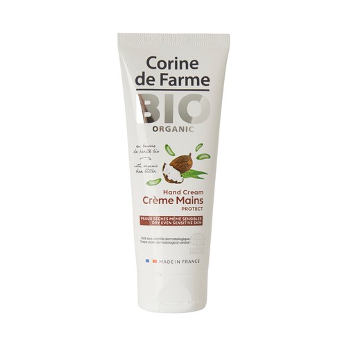 CORINE DE FARME Crema de manos protectora especial pieles secas y sensibles CORINE DE FARME Bio organic 75 ml.