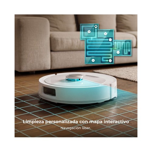CECOTEC M,60 Pearl, Map Genesis, Wifi, Navegación Laser, aspira, friega, barre y pasa la mopa, 13 KPa