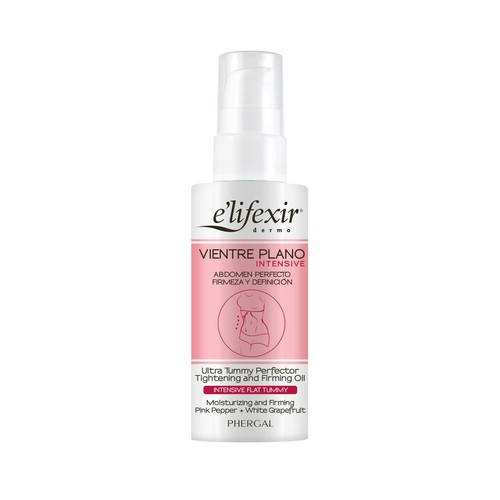 E"LIFEXIR Aceite seco reductor, remodelador y quemagrasas para eliinar volumen y tonificar el abdomen E"LIFEXIR 100 ml.