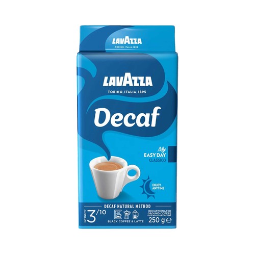 LAVAZZA Café Molido natural Descafeinado Intensidad 3/10 250 g.