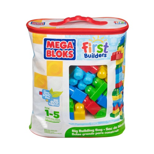 Incluye 60 Piezas Grandes, Coloridas, de Varias Formas y Tamaños MEGA BLOCKS.