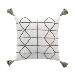 Imagen de Funda de cojín con pompones Soho 40x40cm., 100% Algodón.