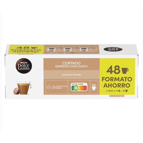 NESCAFÉ DOLCE GUSTO Café en cápsulas cortado I6, 48 uds.