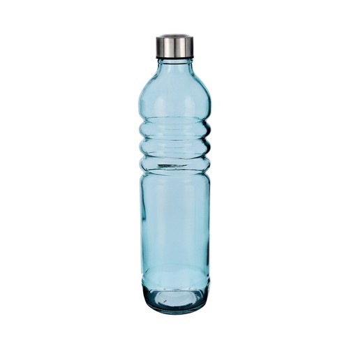 Botella de vidrio con decoración en relieve en su parte media, 1,2 litros, Fresh QUID.