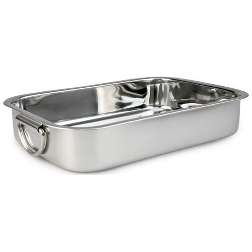 Bandeja de horno de acero inoxidable con asas, 40x30cm ACTUEL.