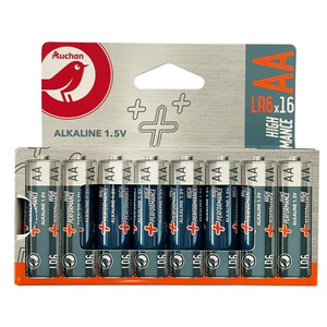 Imagen de Pack de 16 pilas alcalinas AA, LR06, 1,5V, PRODUCTO ALCAMPO High Performance.
