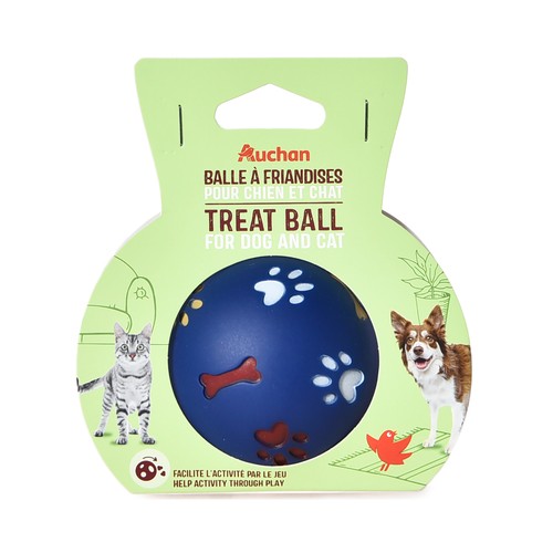 PRODUCTO ALCAMPO Juguete bola dispensadora de alimento, apta para perros y gatos.