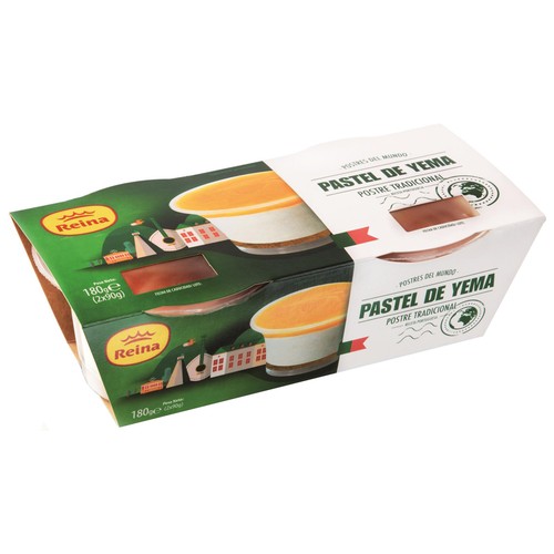 REINA Paste de galleta y yema, receta tradicional portugesa 2 x 90 g.