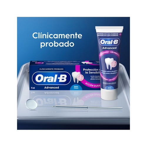 ORAL-B Advanced Pasta de dientes contra la sensibilidad, sabor menta fresca 75 ml.