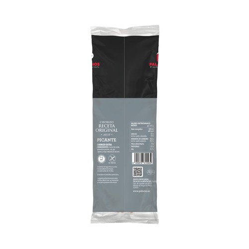 PALACIOS Chorizo picante extra, especial para picoteo PALACIOS 450 g.
