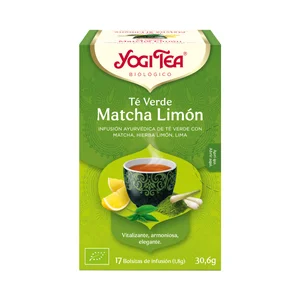 YOGI TEA Té verde ecológico con matcha, limón, lima y hierbabuena 17 uds.