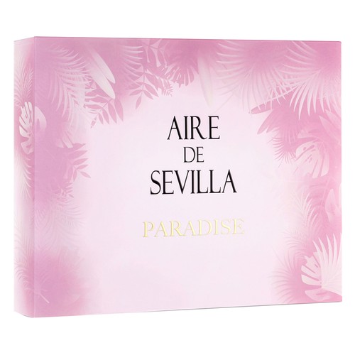 AIRE DE SEVILLA Paradise Estuche para mujer con colonia, gel y crema hidratante.