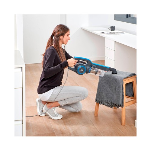 Aspirador escoba 3 en 1 con cable BLACK & DECKER BXVMS600E, 600W, Color azul.