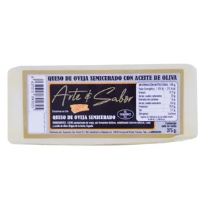 ARTE&SABOR Queso oveja semicurado con aceite de oliva 375 g.