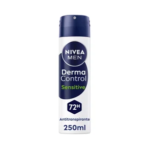 NIVEA Men derma control sensitive Desodorante en spray para hombre, antitranspirante 72 horas 250 ml.