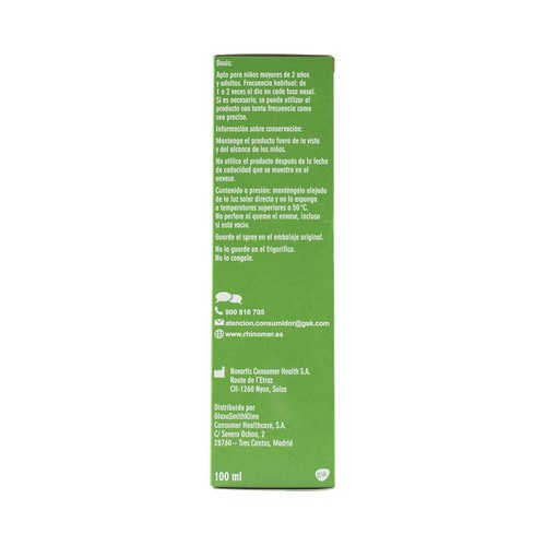 RHINOMER Agua de mar para limpieza nasal fuerza 2 (media) RHINOMER Aloe vera.