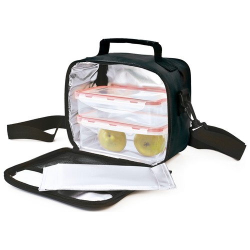 Bolsa porta alimentos con 2 tapers herméticos, de 0,6 y 0,8l., Minilunch box IRIS.