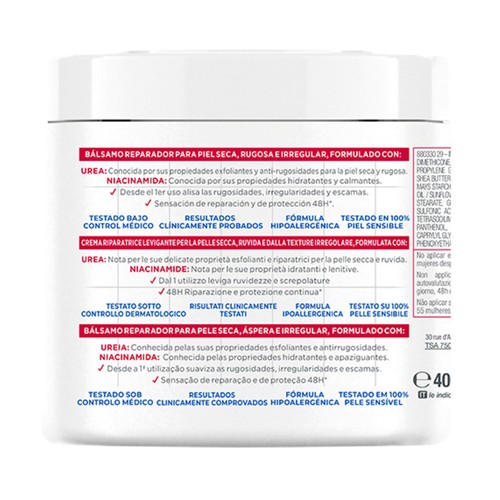 MIXA Urea cica repair + Crema corporal reparadadora, para pieles secas, rugosas e irregulares 400 ml.