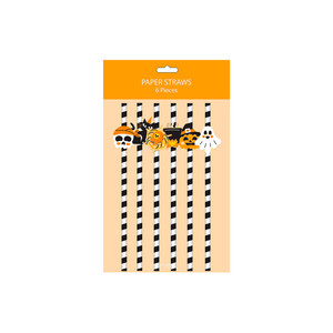 Imagen de 6 Cañitas de cartón Halloween, ACTUEL.